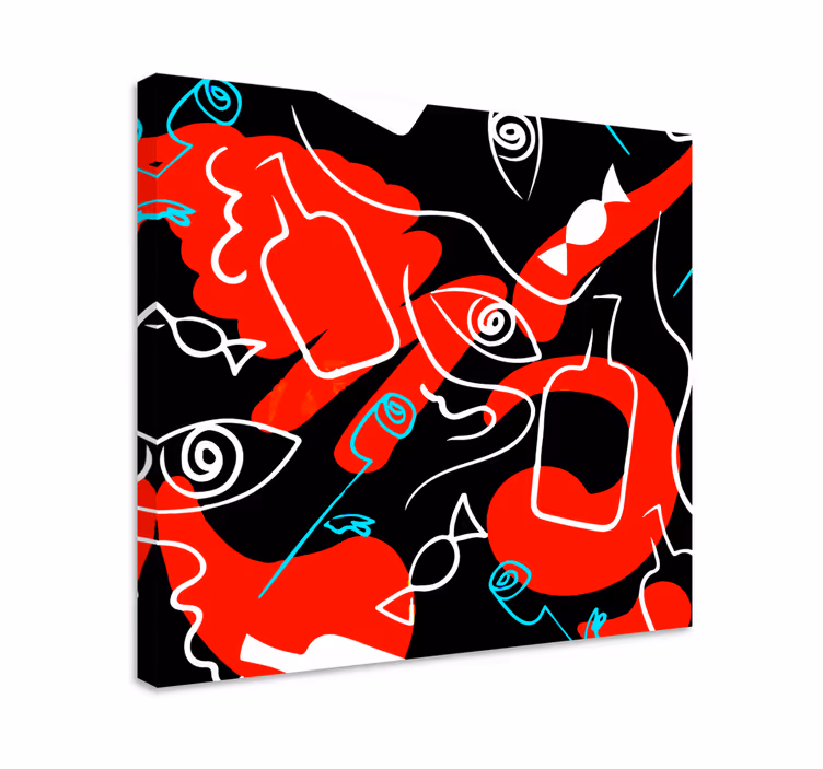 Tableau fruits formes de fruits abstraites - TenStickers