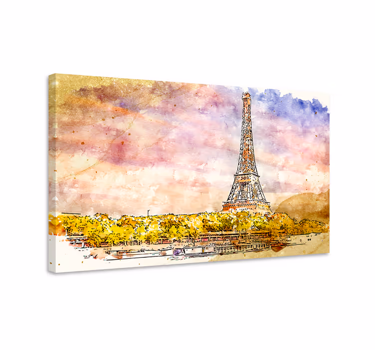 Tableau villes et pays scène de la tour eiffel - TenStickers