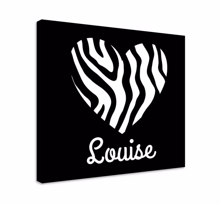 Tableau citation coeur avec nom - TenStickers