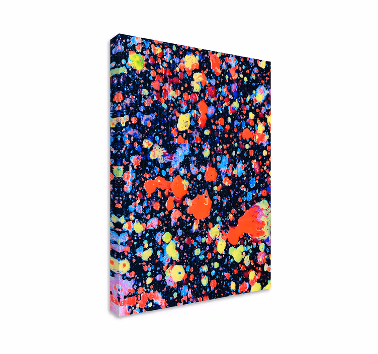 Tableau abstrait motif éclaboussures colorées - TenStickers