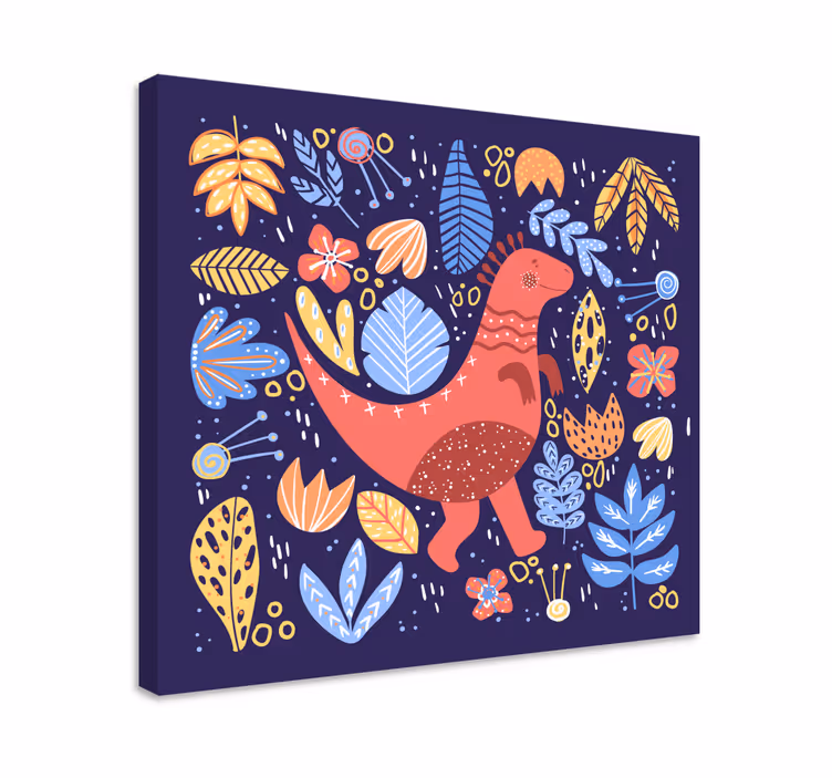 Tableau dinosaures illustration ludique - TenStickers