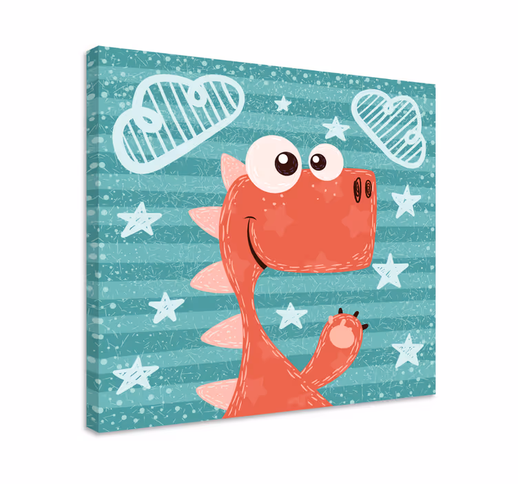 Tableau dinosaures adorable dinosaure en cartoon - TenStickers