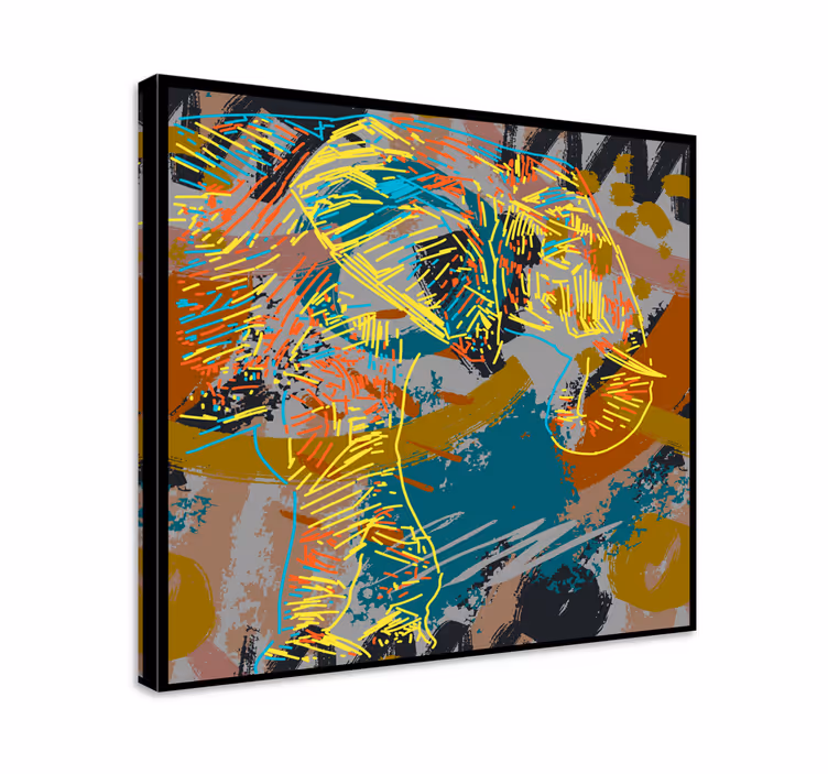 Tableau éléphants croquis d'éléphants contemporain - TenStickers