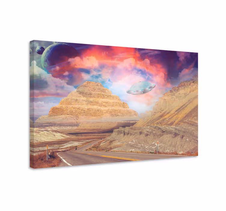 Tableau ornemental paysage de montagne mystérieux - TenStickers