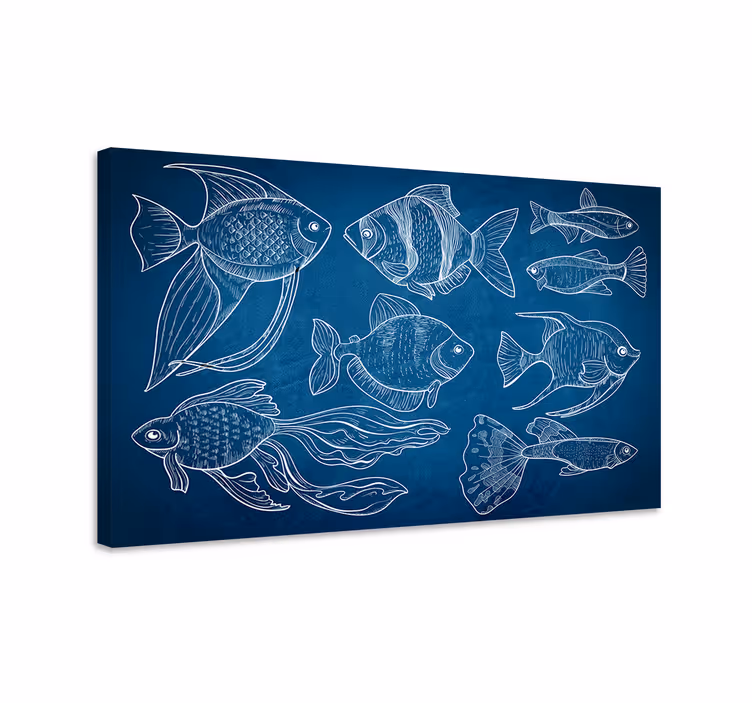Tableau salle de bain Poisson marin - TenStickers