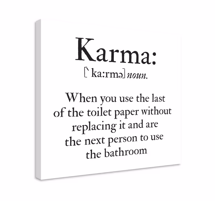 Tableau citation définition du karma - TenStickers