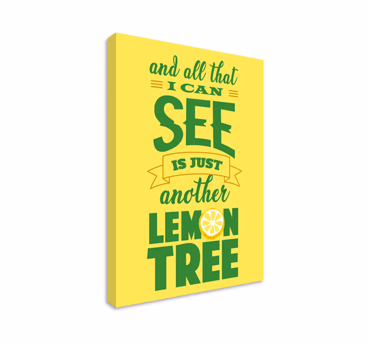 Tableau texte Main dessiner des citrons - TenStickers