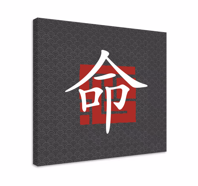 Tableau bouddha conception de caractères chinois - TenStickers