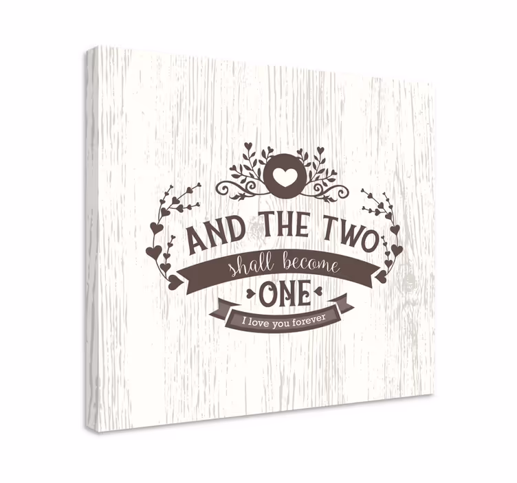 Tableau citation l'amour unit pour toujours - TenStickers