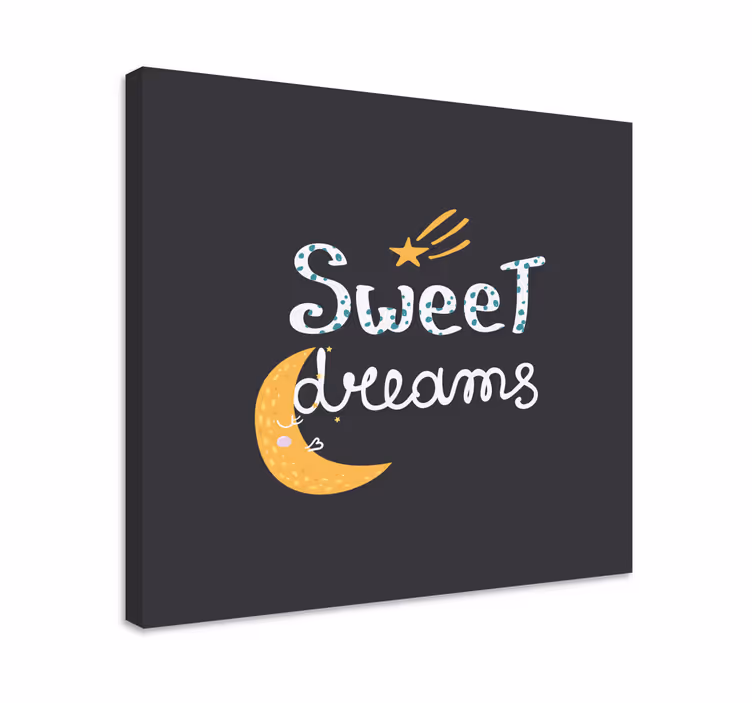 Tableau citation doux rêves lune - TenStickers