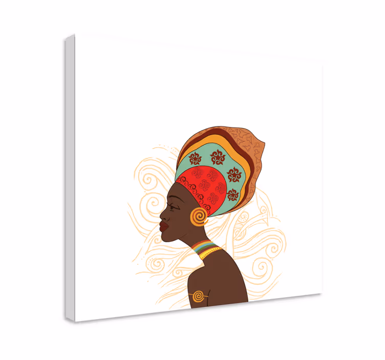 Tableau personnage silhouette africaine élégante - TenStickers