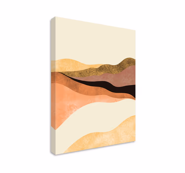Tableau abstrait vagues douces qui s'écoulent - TenStickers