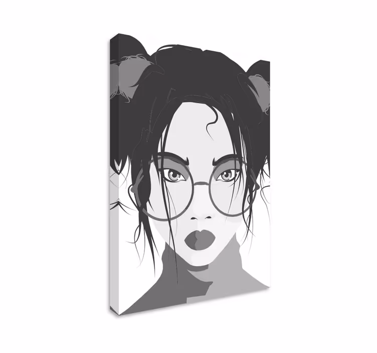 Tableau personnage femme jeune stylée - TenStickers
