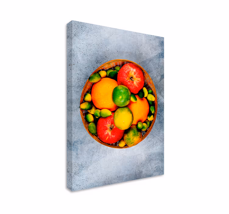 Tableau fruits panier de fruits éclatants - TenStickers