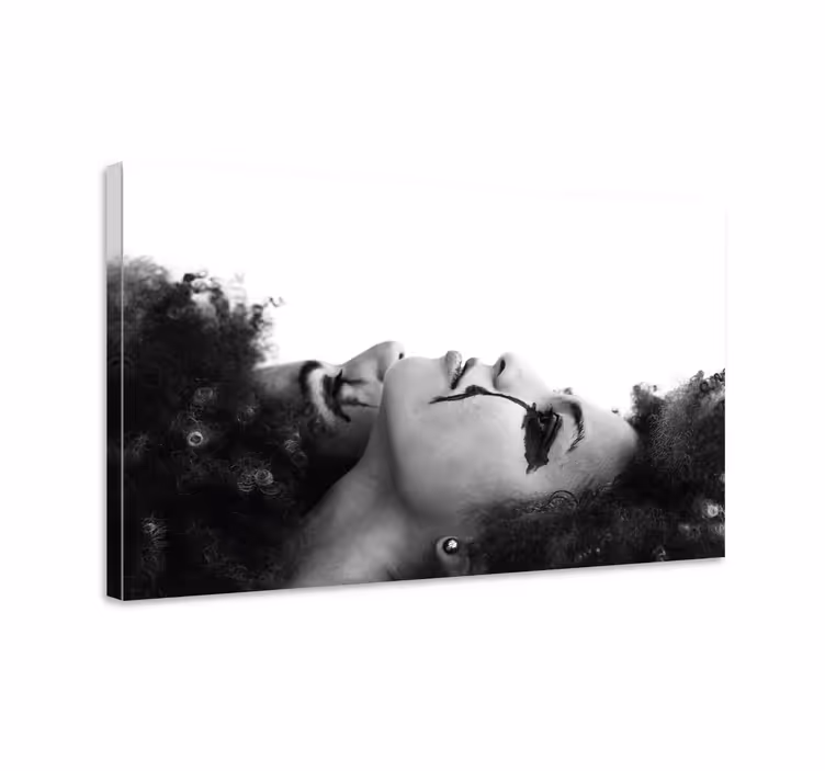 Tableau personnage visages doubles introspection - TenStickers