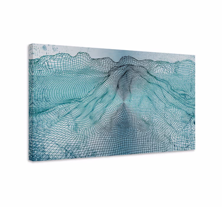 Tableau abstrait sommet de montagnes en réseau - TenStickers