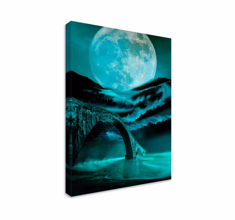 Tableau paysages pont sous la lune - TenStickers
