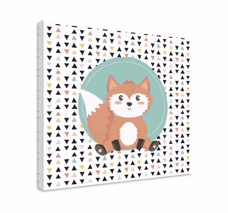 Tableau animaux renard mignon personnage - TenStickers