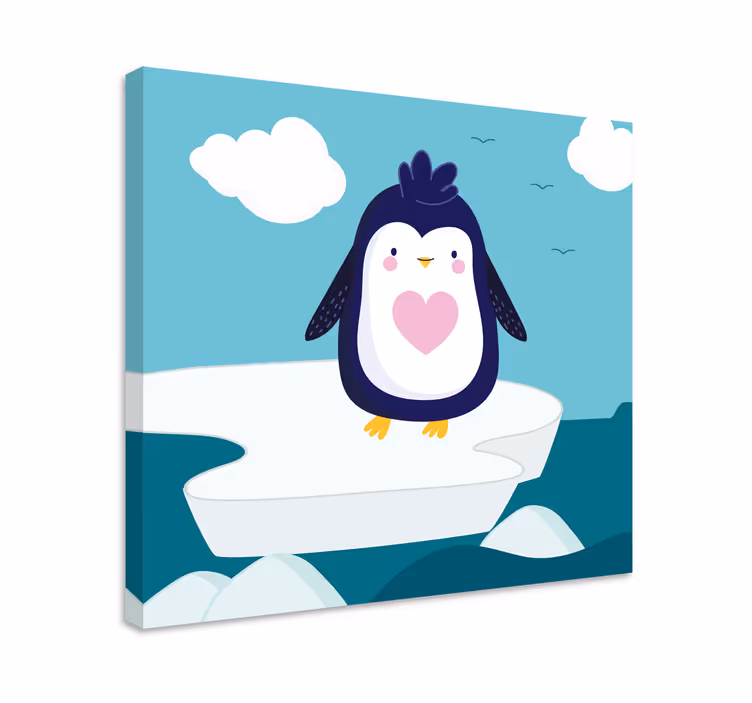 Tableau 3d petit pingouin amusant - TenStickers