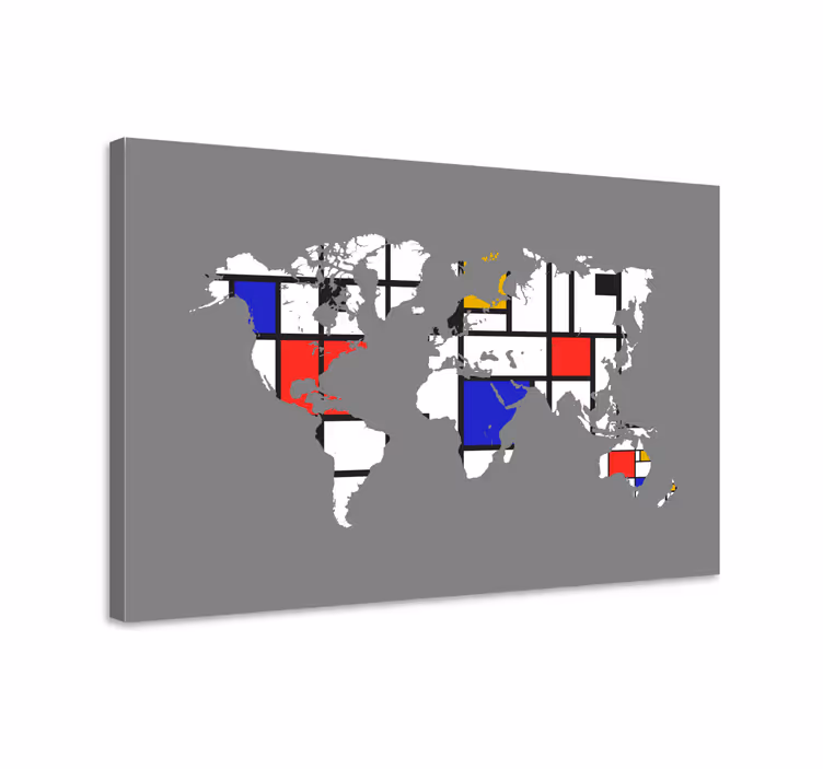 Tableau carte du monde composition carte du monde - TenStickers