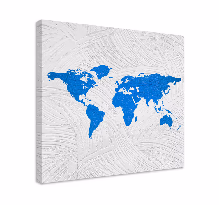 Tableau carte du monde contour - TenStickers
