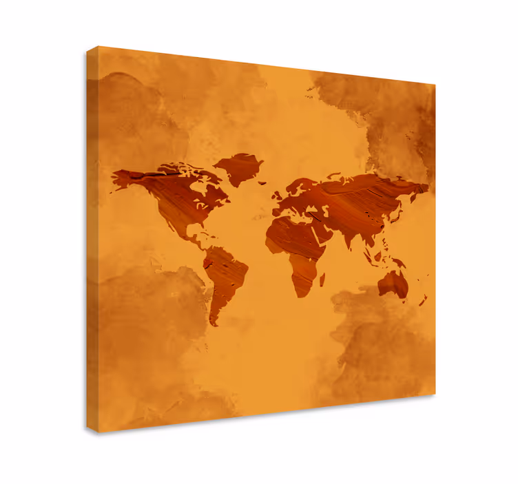 Tableau carte du monde vintage mondial - TenStickers