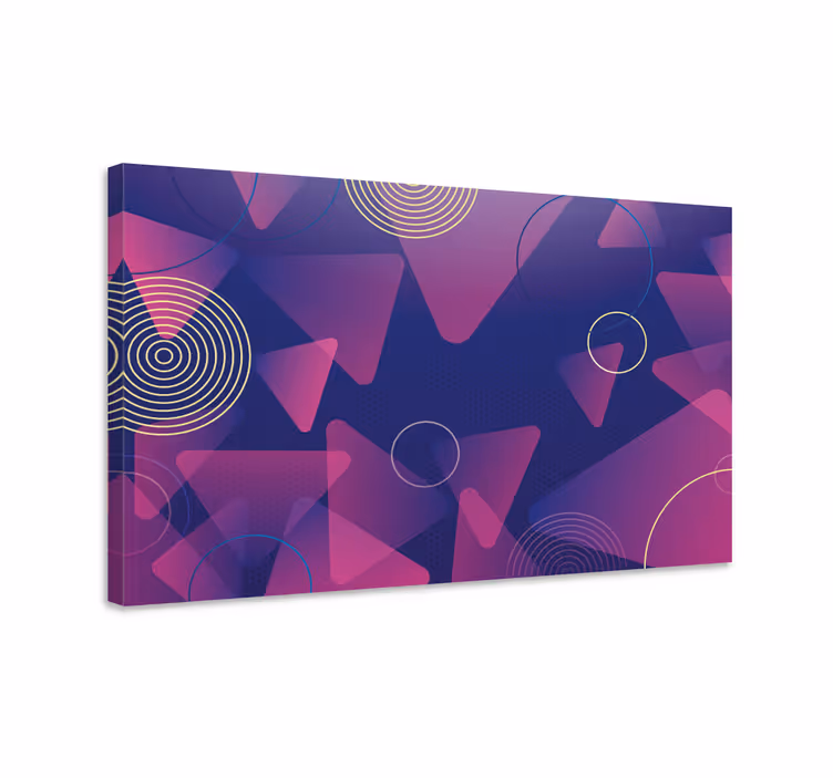 Tableau géométrique motif de formes dynamiques - TenStickers