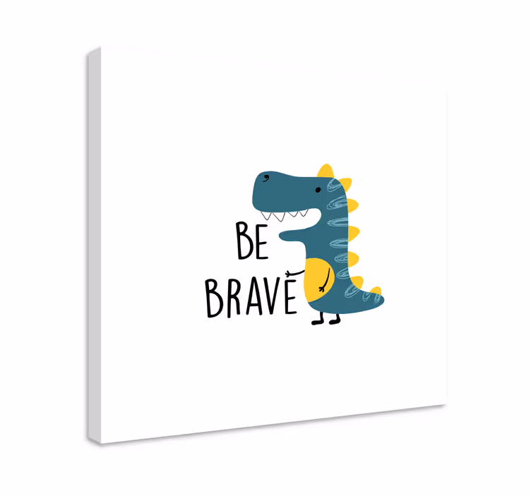 Tableau scandinave Dinosaure sois courageux - TenStickers