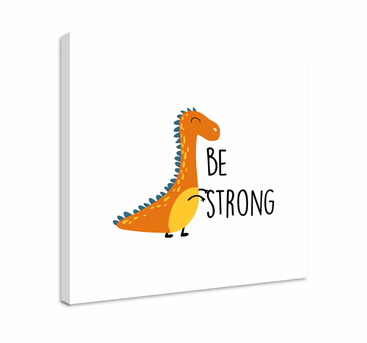 Tableau scandinave Dinosaure être fort - TenStickers