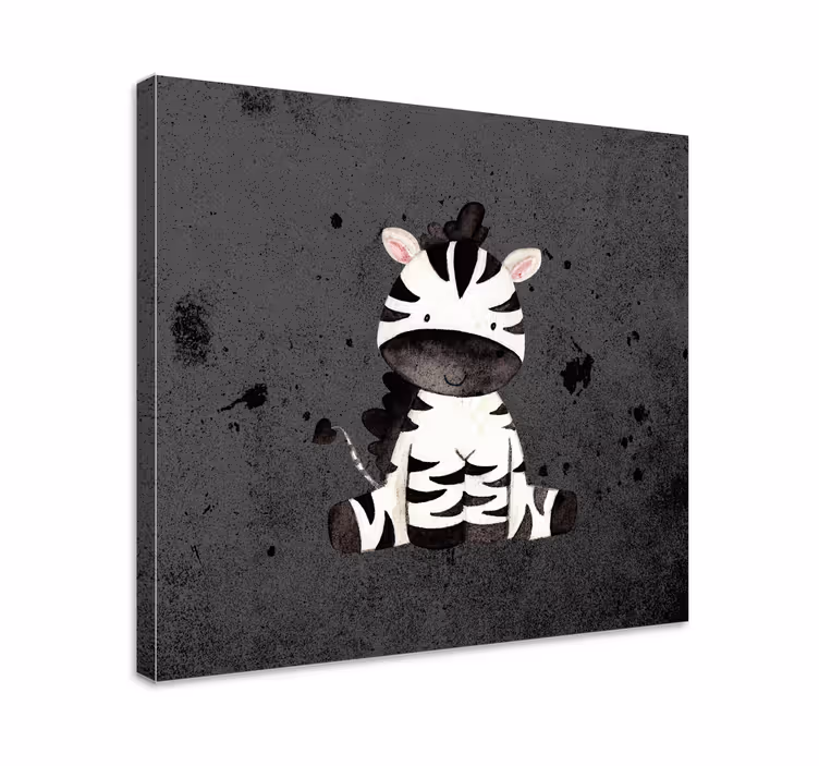 Tableau animaux personnage zèbre adorable - TenStickers