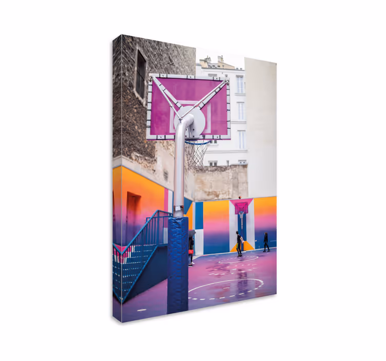 Tableau sports terrain de basketball urbain - TenStickers