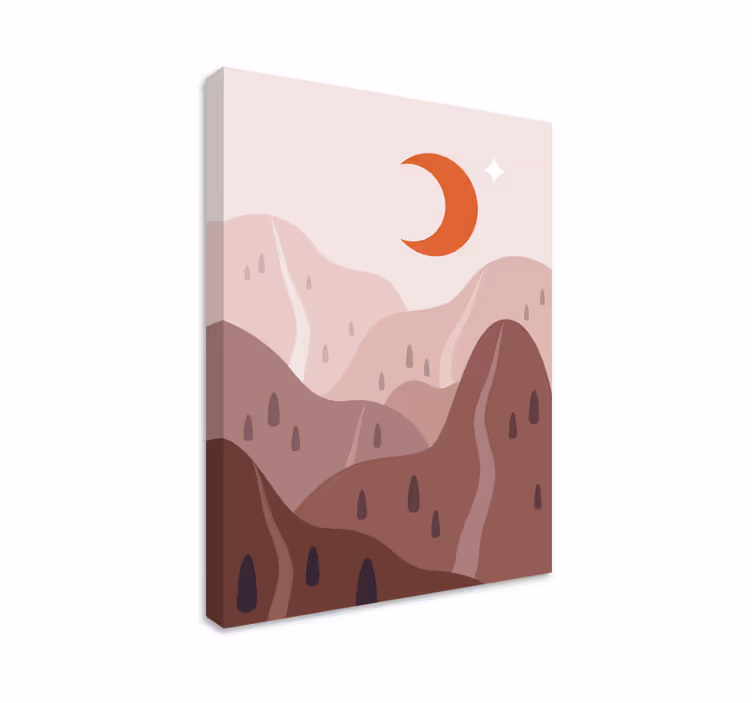 Tableau paysages forme terrain montagneux - TenStickers