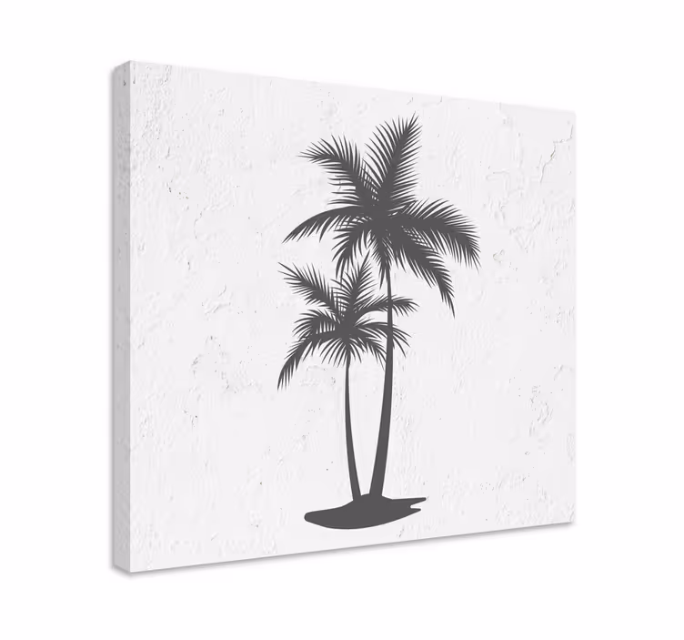Tableau arbres silhouette de palmier élancé - TenStickers