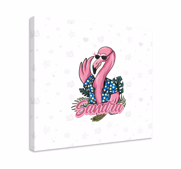 Tableau animaux ambiance flamant rose cool - TenStickers