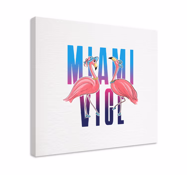 Tableau animaux les fashionistas flamants roses - TenStickers