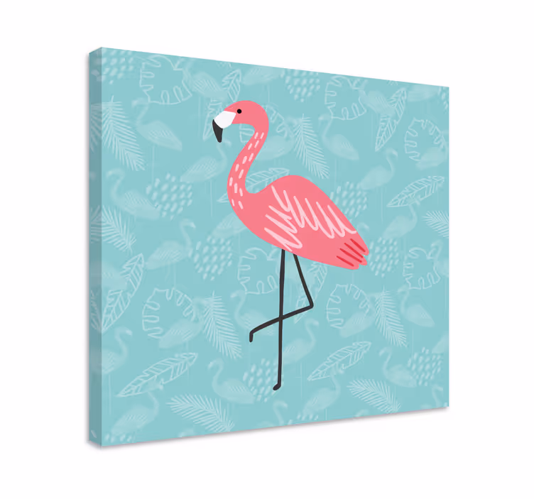 Tableau animaux flamant se tenant avec grâce - TenStickers