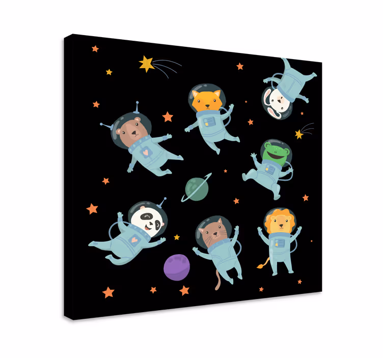 Tableau animaux aventure cosmique - TenStickers