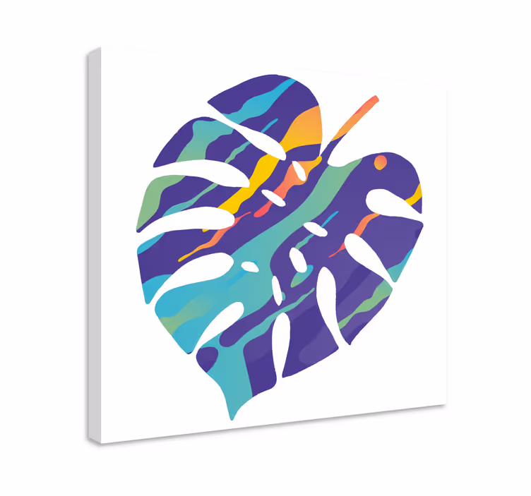 Tableau fleurs et plantes art de feuilles tropicales - TenStickers