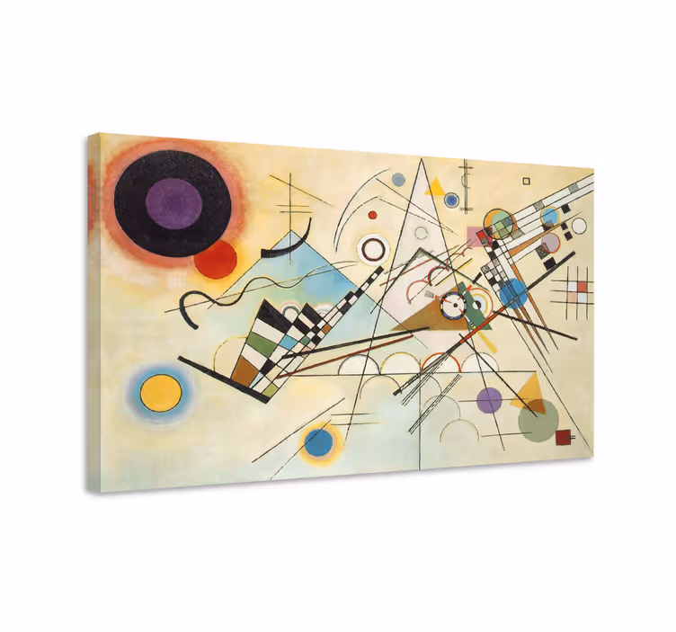 Tableau abstrait composition de formes géométriques - TenStickers