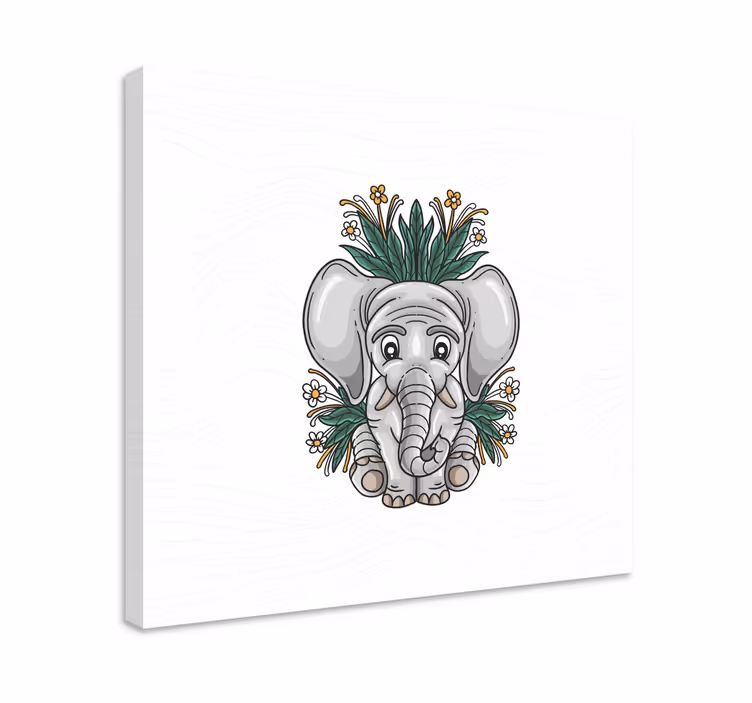 Tableau éléphants design ludique - TenStickers