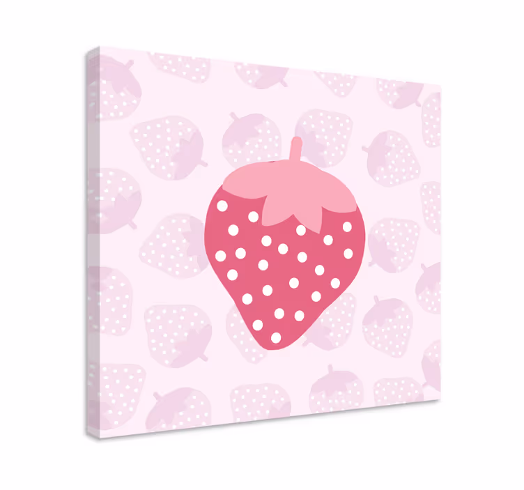 Tableau fruits icône grande fraise - TenStickers