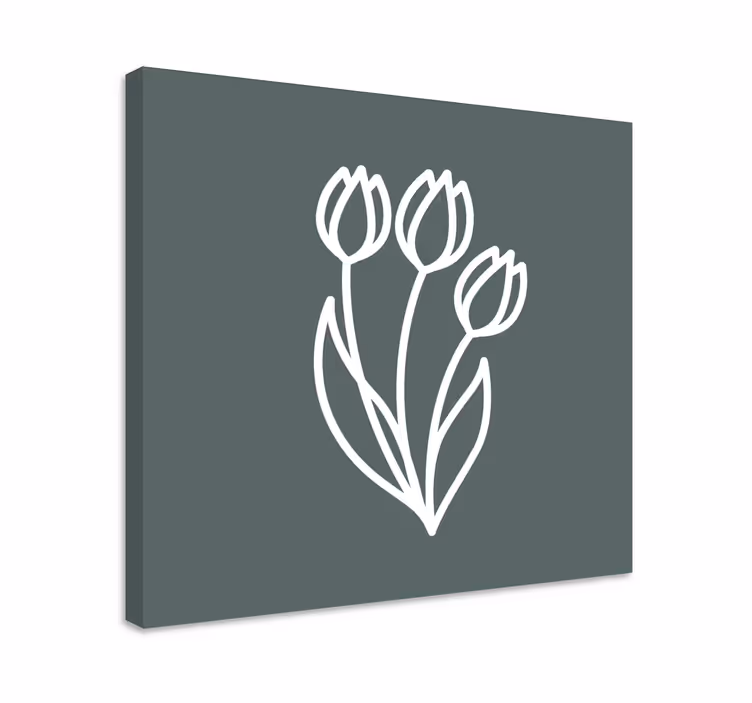 Tableau fleurs et plantes arrangement de tulipes stylisées - TenStickers