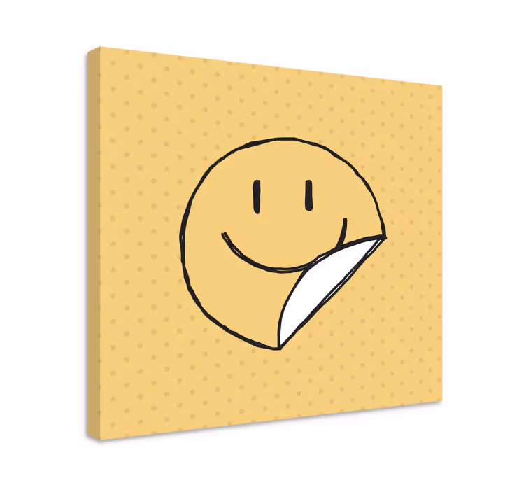 Tableau abc Émoticon visage sourire - TenStickers