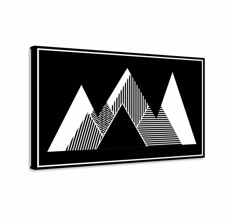 Tableau géométrique motif sommets de montagne - TenStickers