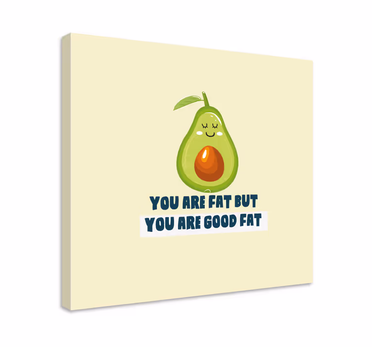 Tableau fruits concept avocat joyeux - TenStickers