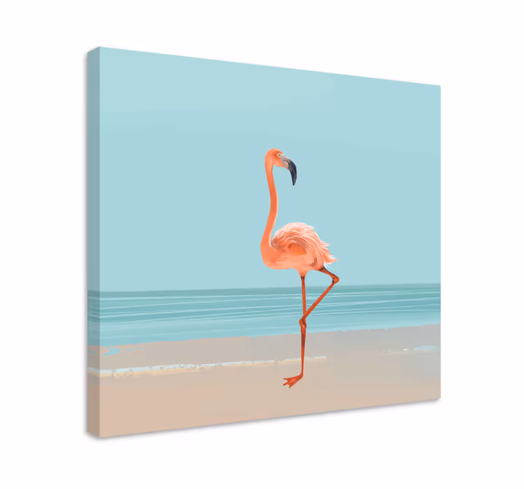 Tableau oiseaux pose gracieuse de flamant - TenStickers