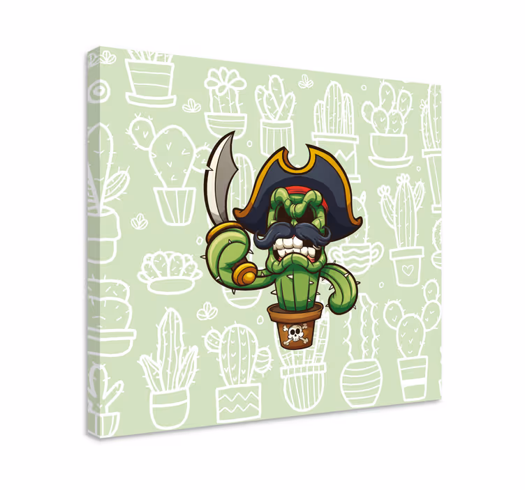 Tableau plantes cactus pirate - TenStickers