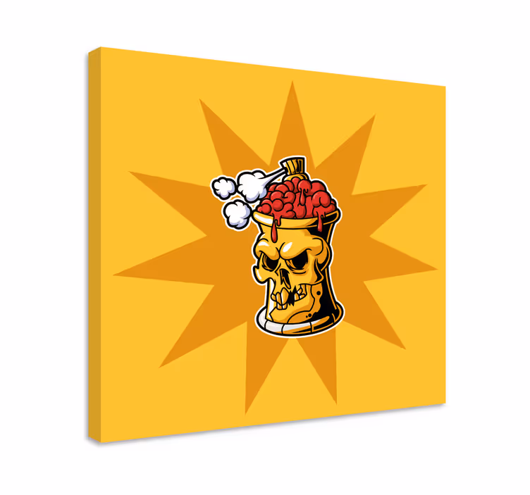 Tableau récipient pour crâne et cerveau - TenStickers