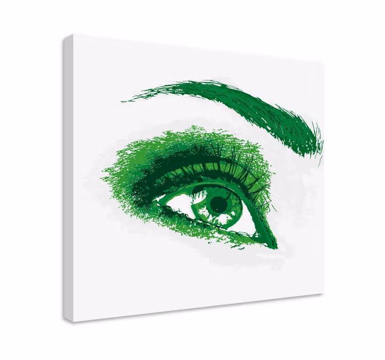 Tableau fruits illustration œil vert - TenStickers