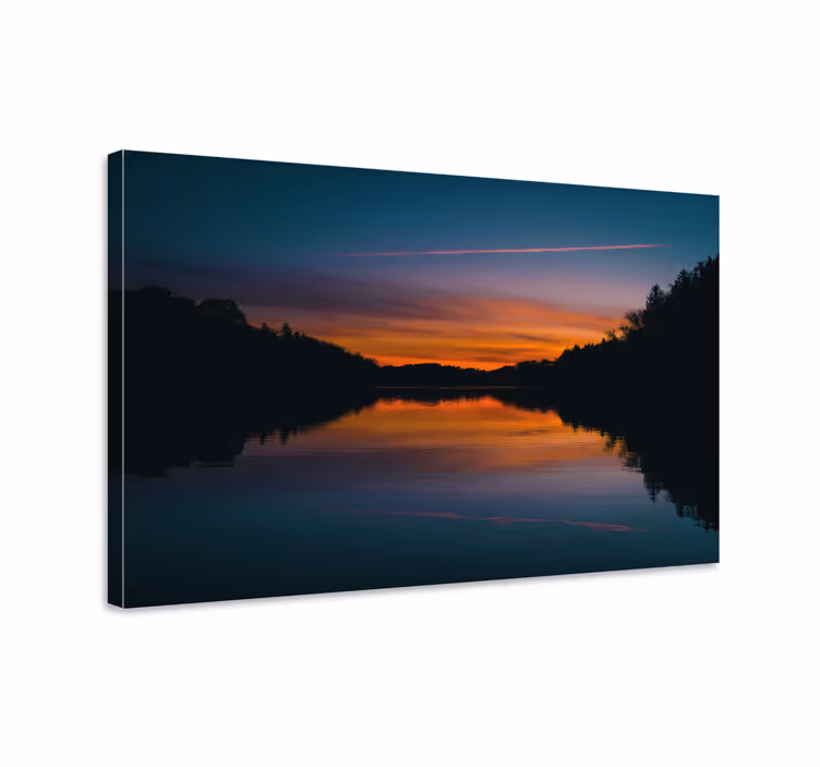 Tableau paysages réflexion d'un coucher de soleil - TenStickers